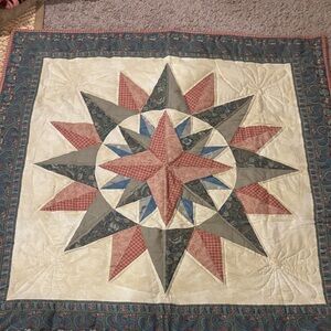 Patchwork Star Quilt with Multicolor Design